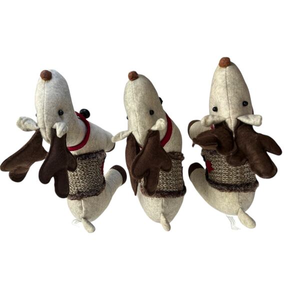 Ellsworth Avenue Weighted Reindeer Plush Decor 15" Tall Set of 3 - Picture 8 of 9
